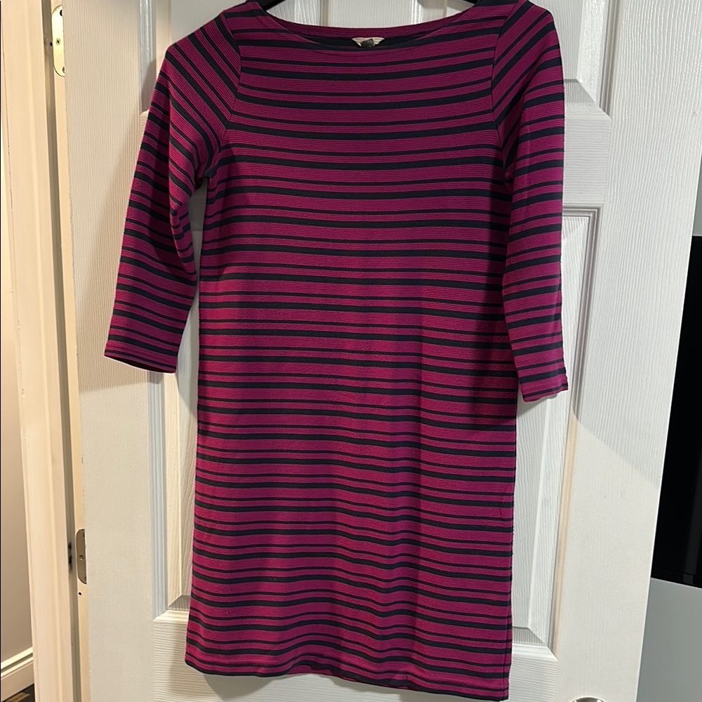Striped Pink and Black Women's Dress